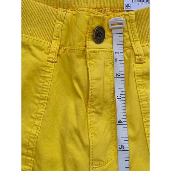Style & Co Tie Hem Capri Women’s Bright Yellow Cropped Pants Brand New with Tags - Picture 4 of 7